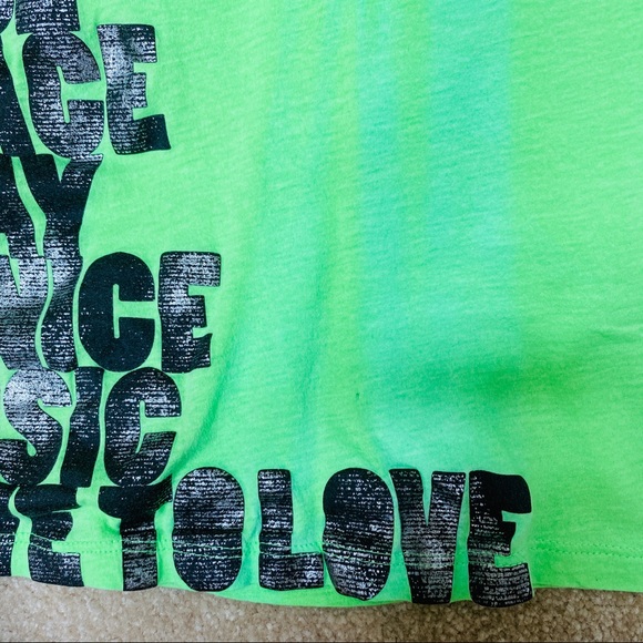 Nollie lime green black silver text graphic tee - Picture 3 of 3